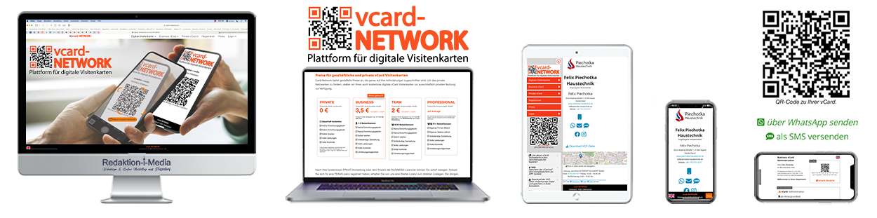 Digitale Visitenkarten für Unternehmen – vcard-network.com
