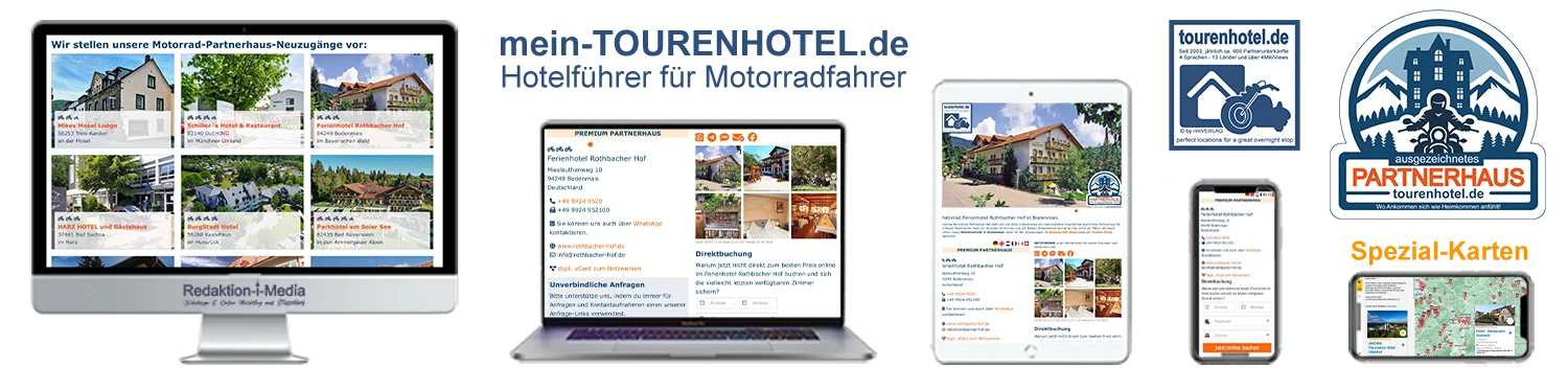 Motorradhotels für Biker in Europa – mein-tourenhotel.de